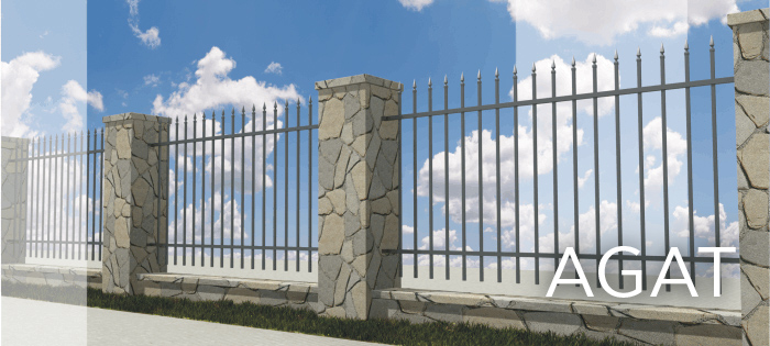 Wzór ogrodzenia frontowego firmy PLAST-MET