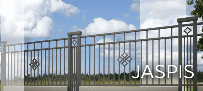 Wzór ogrodzenia frontowego Jaspis firmy PLAST-MEt