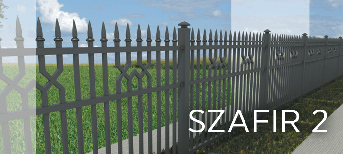 Wzór ogrodzenia frontowego Szafir 2 firmy PLAST-MEt