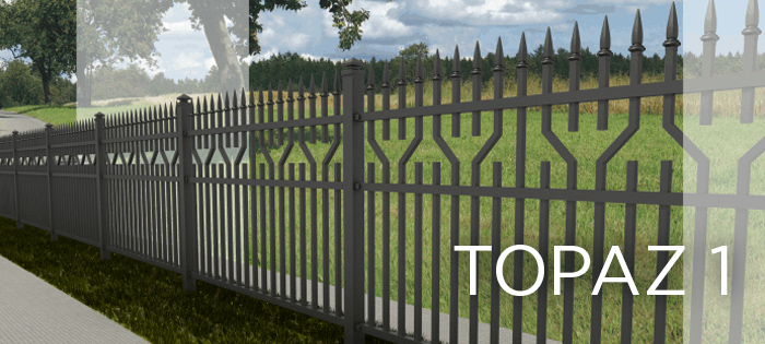 Wzór ogrodzenia frontowego Topaz 1 firmy PLAST-MET