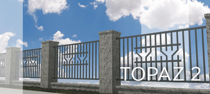 Wzór ogrodzenia frontowego Topaz 2 firmy PLAST-MEt