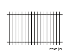 Rodzaje przęsęł wybranego wzoru ogrodzenia